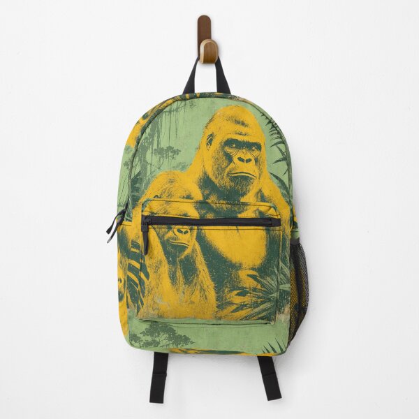 Item preview, Golden Gorilla — Seafoam Retro Painted  with Jungle Motif designed and sold by Jandedan.