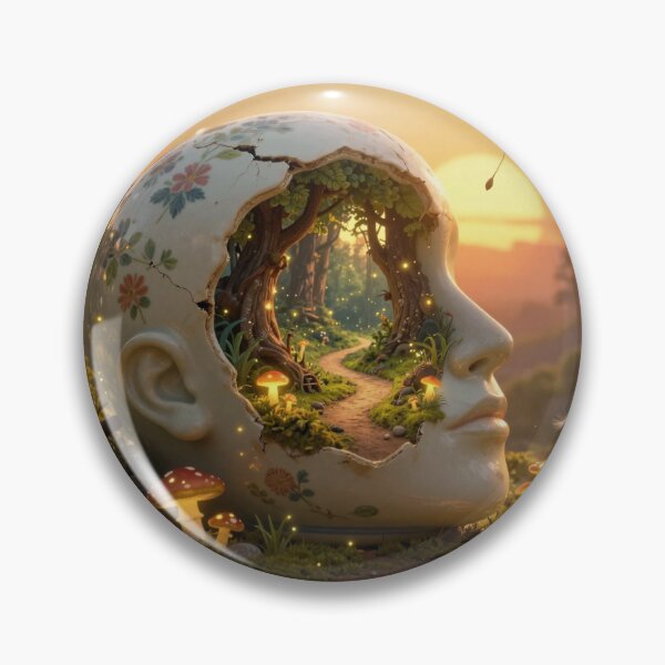 Item preview, Mind's Journey - Surreal Forest Path Porcelain Head Art designed and sold by myforestfog.