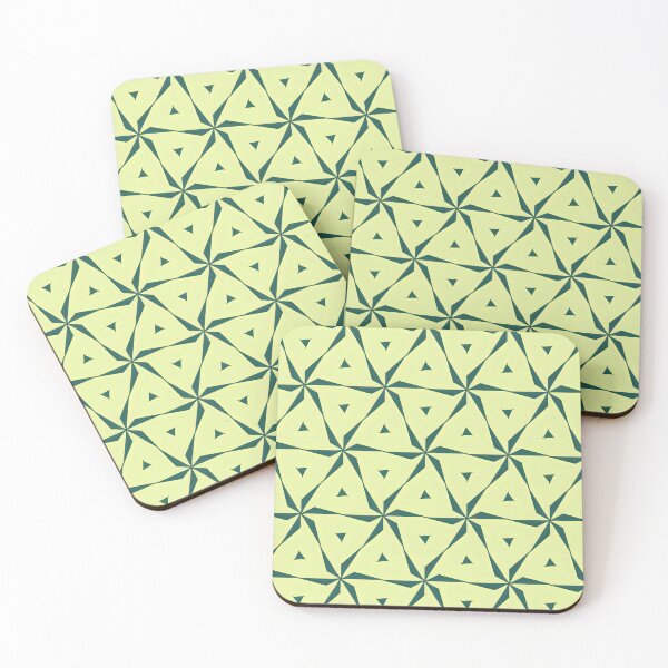 Item preview, Citrus Spin – Lime & Teal Triangle Geometric Pattern designed and sold by Pattern Fusion Creations.