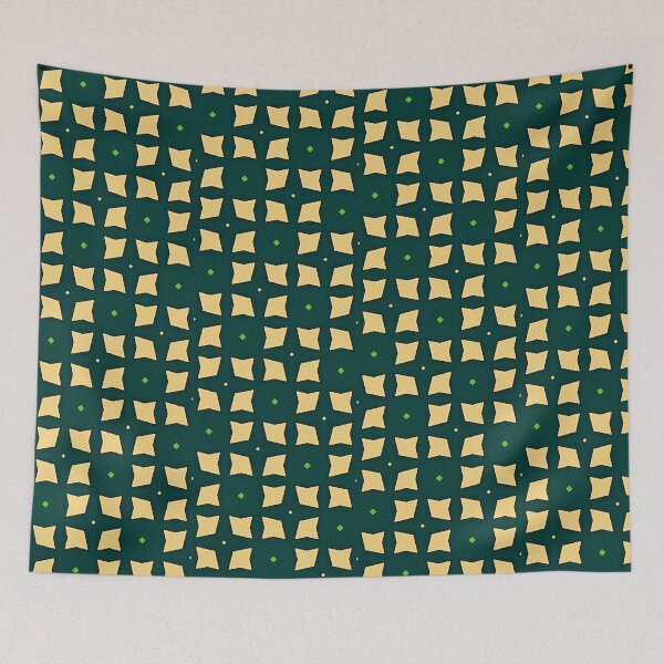 Item preview, Mystic Grid – Green & Gold Symmetry designed and sold by Pattern Fusion Creations.