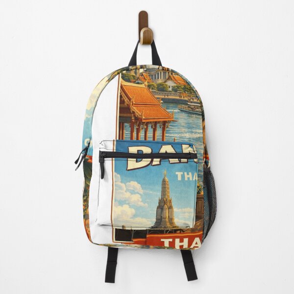 Item preview, Bangkok Thailand Vintage Travel Poster Sticker – Neon Street Market Aesthetic designed and sold by designerr23 ⭐⭐⭐⭐⭐.