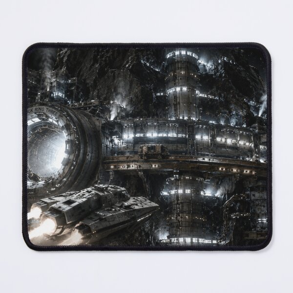Item preview, Escaping a Reactivating Space Station | Industrial Sci-Fi Outpost and Shuttle Wall Art designed and sold by Element Horizon Studio.