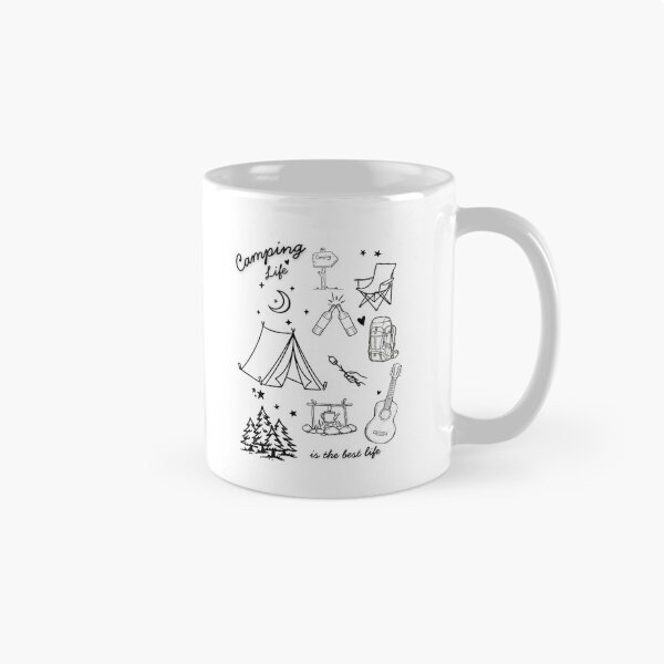 Item preview, Camping Life Is The Best Life Cute Hand Drawn Outdoor Doodle Design designed and sold by tarzbol.