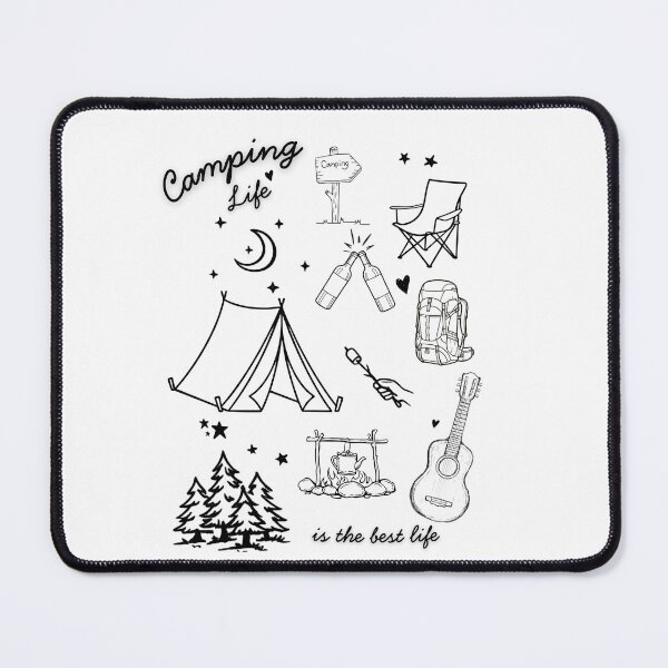 Item preview, Camping Life Is The Best Life Cute Hand Drawn Outdoor Doodle Design designed and sold by tarzbol.