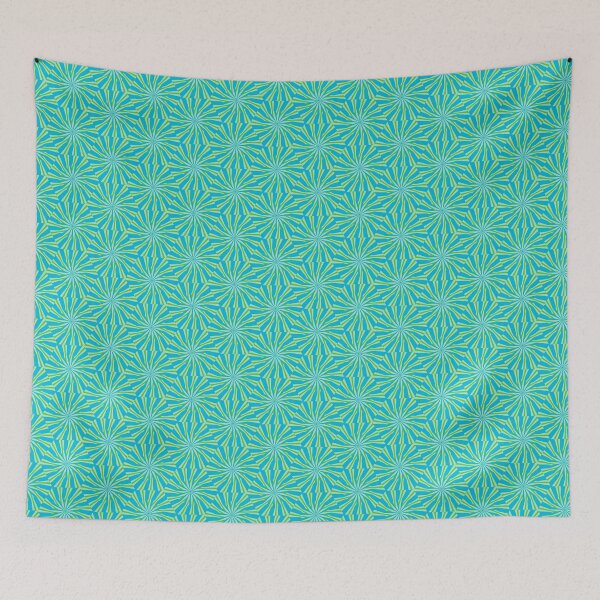 Item preview, Aqua Burst Geometric Seamless Pattern designed and sold by Pattern Fusion Creations.