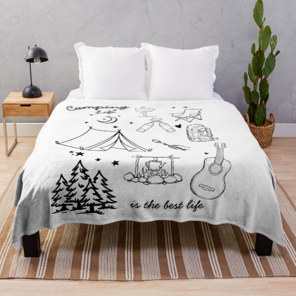 Item preview, Camping Life Is The Best Life Cute Hand Drawn Outdoor Doodle Design designed and sold by tarzbol.