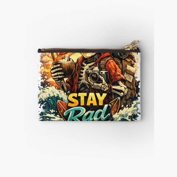 Item preview, Stay Rad Skeleton – Retro Surf Vacation Skeleton Design designed and sold by jahiggin.