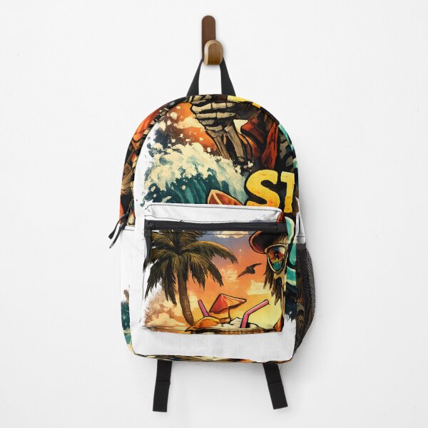 Item preview, Stay Rad Skeleton – Retro Surf Vacation Skeleton Design designed and sold by jahiggin.