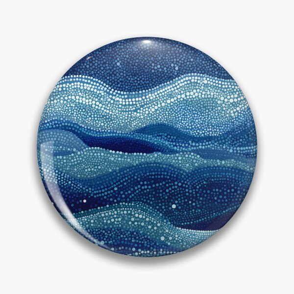 Item preview, Aboriginal Inspired Dot Art - With Seamless Waves of the Ocean designed and sold by GrinGalore.