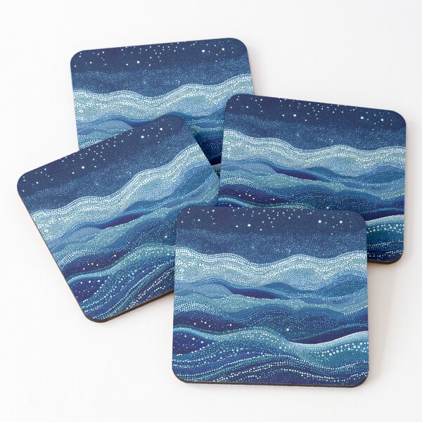 Item preview, Aboriginal Inspired Dot Art - With Seamless Waves of the Ocean designed and sold by GrinGalore.