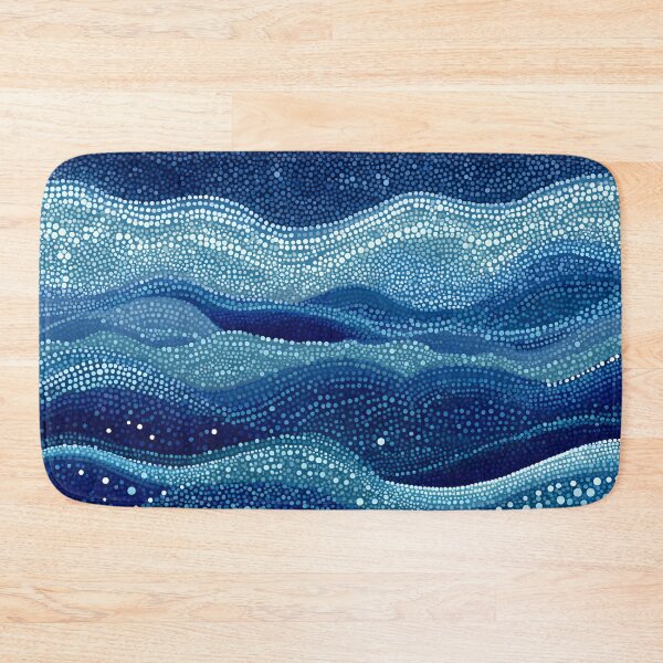 Item preview, Aboriginal Inspired Dot Art - With Seamless Waves of the Ocean designed and sold by GrinGalore.