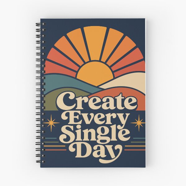 Item preview, Retro Groovy Sunrise Landscape Quote Typography Vector Graphic designed and sold by DiNata.