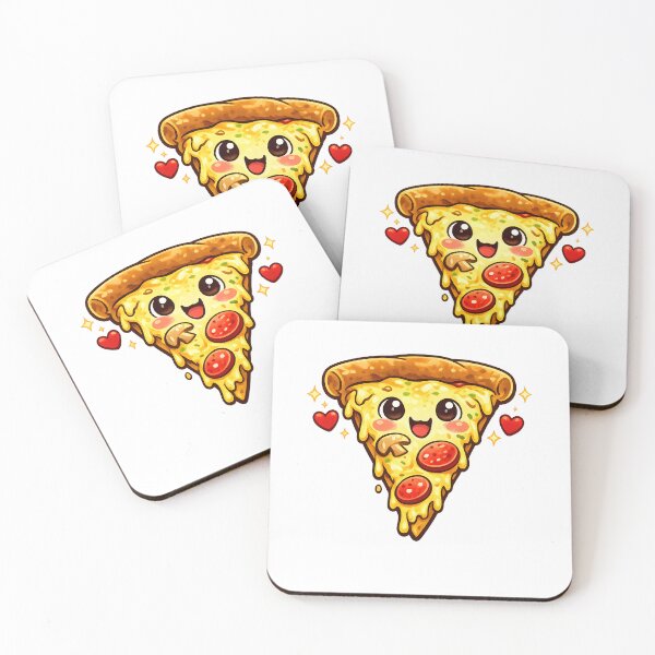Item preview, Cute Kawaii Pizza Slice – Funny Happy Food Cartoon Design designed and sold by jahiggin.