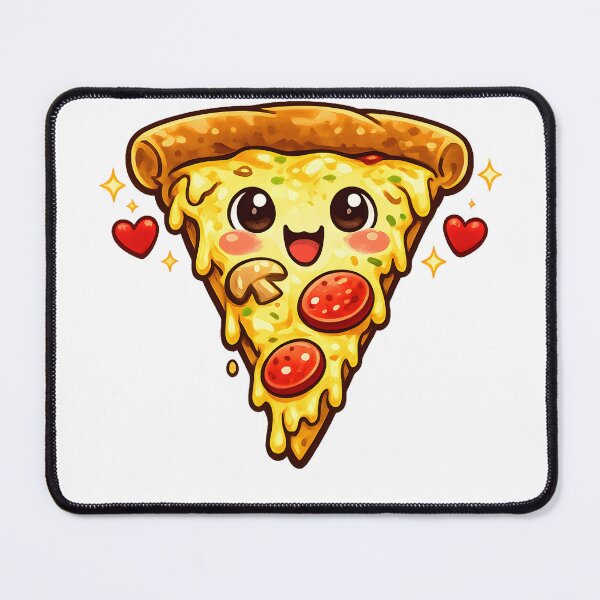 Item preview, Cute Kawaii Pizza Slice – Funny Happy Food Cartoon Design designed and sold by jahiggin.