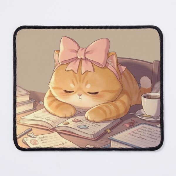 Item preview, Sleeping Study Burnout Cat designed and sold by Moody Vibes Studio.