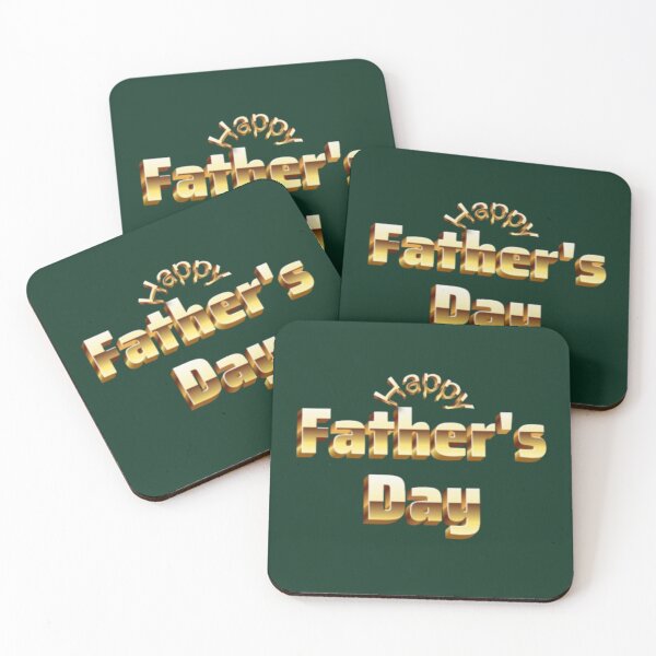 Item preview, Happy Father's Day Bold Gold 3D Text Design designed and sold by HopeAndHustle.