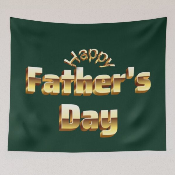 Item preview, Happy Father's Day Bold Gold 3D Text Design designed and sold by HopeAndHustle.