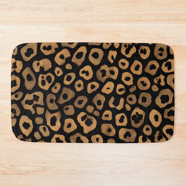 Item preview, Black Gold Leopard Print Wild Animal Pattern designed and sold by GrinGalore.