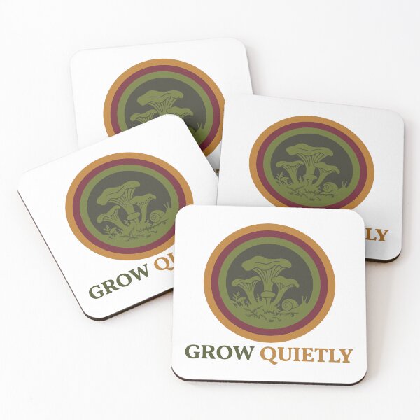 Item preview, Grow Quietly - Mushroom Foraging Snail Cottagecore Art designed and sold by ArcApparel2020.