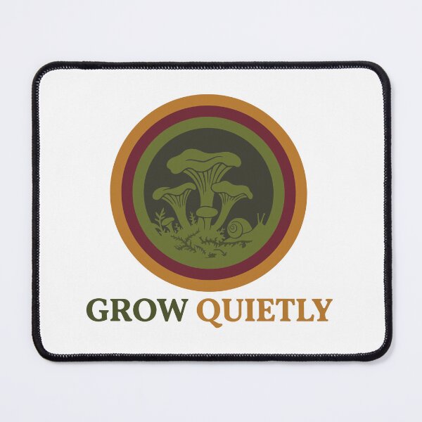 Item preview, Grow Quietly - Mushroom Foraging Snail Cottagecore Art designed and sold by ArcApparel2020.