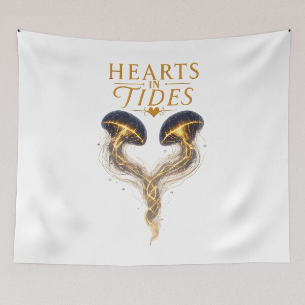 Item preview, Hearts In Tides, Ocean Soulmate Aesthetic Design designed and sold by JagrDesigns.