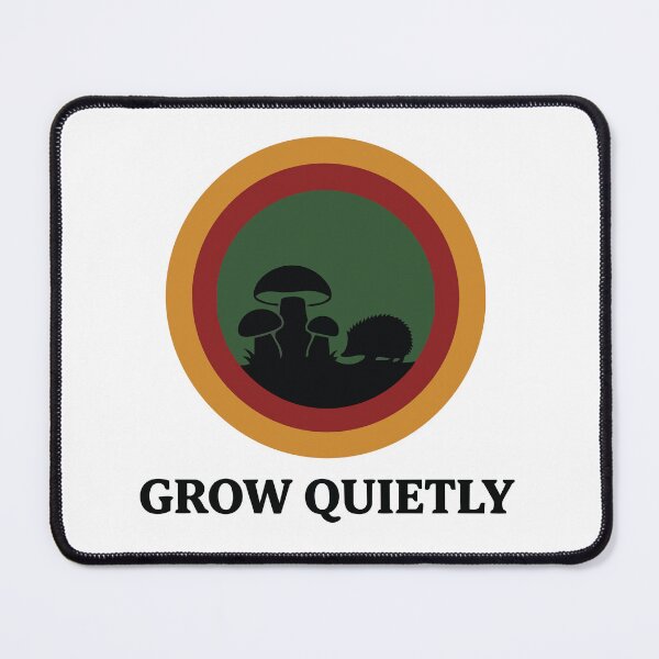 Item preview, Grow Quietly - Porcini Mushroom & Hedgehog Forest Circle designed and sold by ArcApparel2020.