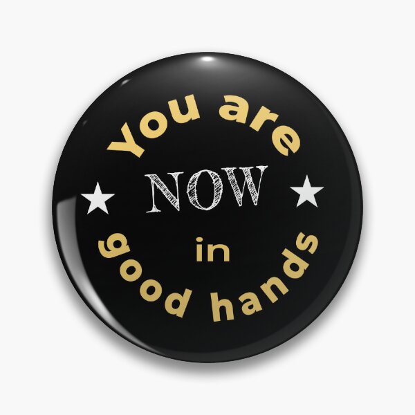 Item preview, Now You Are In Good Hands – Meaningful Typography on Black | Minimalist Motivational Stickers | Aesthetic Quote Decal designed and sold by unique art and design.