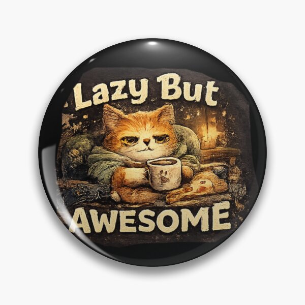 Item preview, Title: Lazy But Awesome Cat Coffee  designed and sold by Hobby-up.