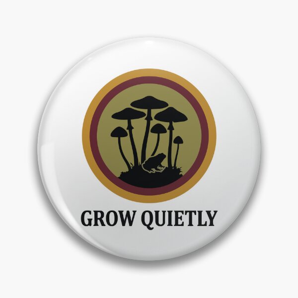 Item preview, Grow Quietly - Woodland Frog & Mushroom Retro Sunset designed and sold by ArcApparel2020.