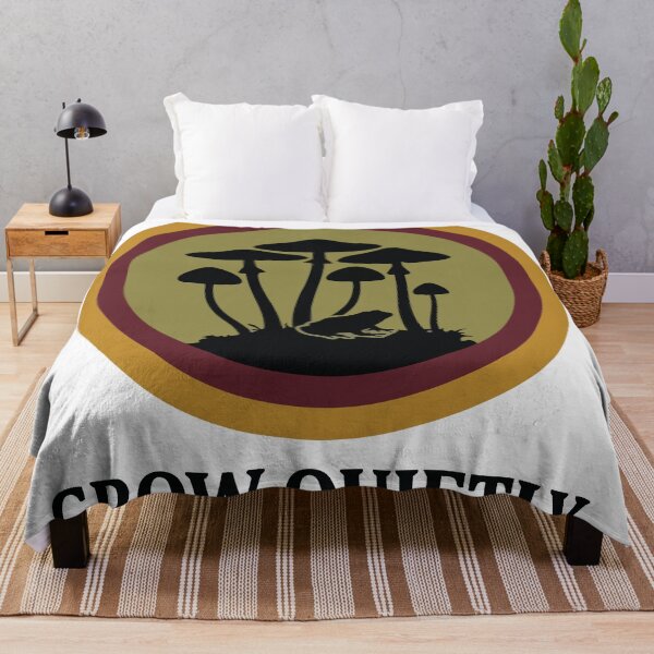 Item preview, Grow Quietly - Woodland Frog & Mushroom Retro Sunset designed and sold by ArcApparel2020.