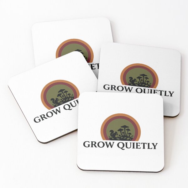 Item preview, Grow Quietly - Foraging Squirrel & Fungi Botanical Graphic designed and sold by ArcApparel2020.