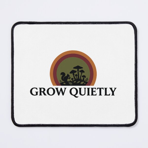 Item preview, Grow Quietly - Foraging Squirrel & Fungi Botanical Graphic designed and sold by ArcApparel2020.