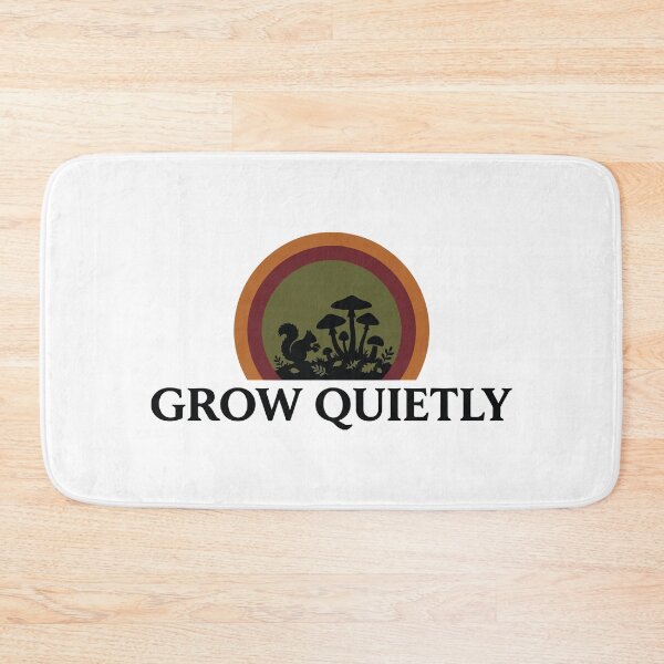 Item preview, Grow Quietly - Foraging Squirrel & Fungi Botanical Graphic designed and sold by ArcApparel2020.