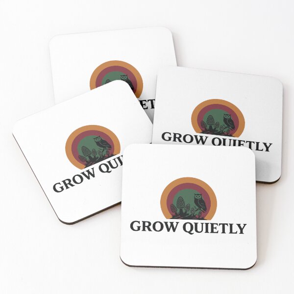 Item preview, Grow Quietly - Wise Owl & Morel Mushroom Nature Art designed and sold by Arc2020.