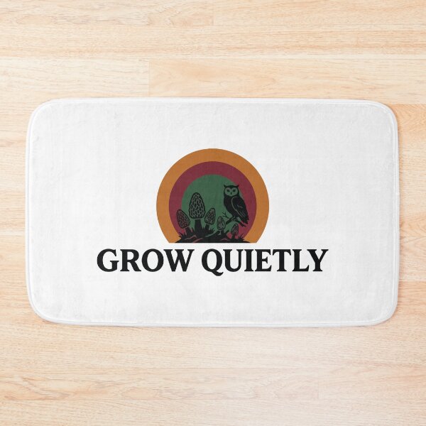 Item preview, Grow Quietly - Wise Owl & Morel Mushroom Nature Art designed and sold by ArcApparel2020.