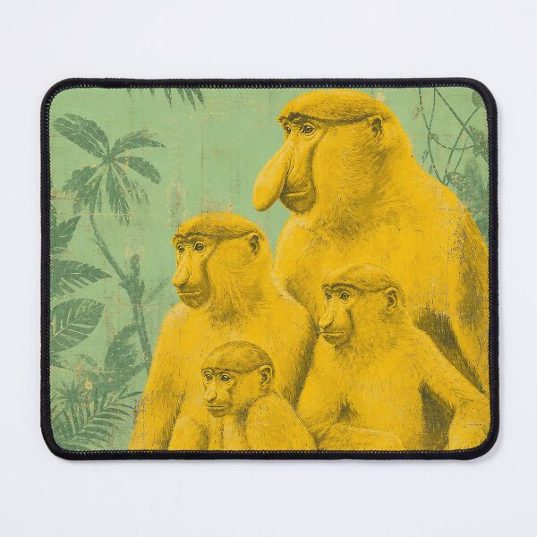 Item preview, Golden Proboscis Family — Seafoam Retro with Jungle Motif designed and sold by Jandedan.