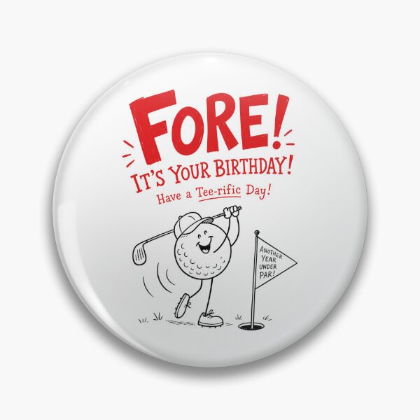 Item preview, Fore - It's Your Birthday - Golfer designed and sold by LittlePicklePrints.