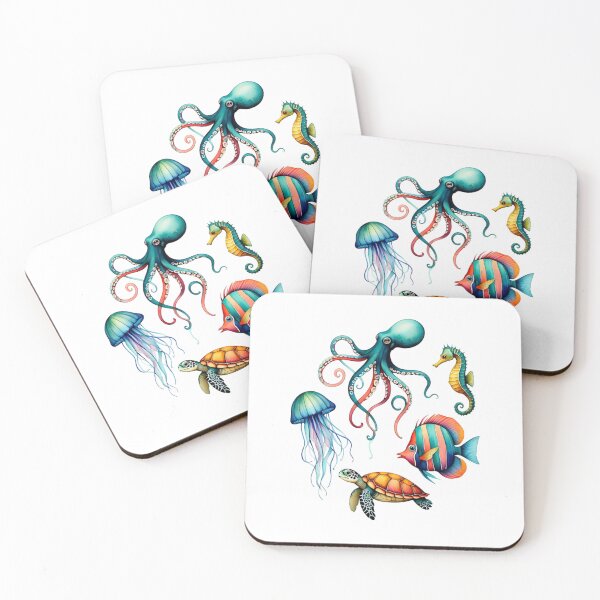 Item preview,  Watercolour Ocean Creatures Collection Marine Life designed and sold by JIGUWORLD.