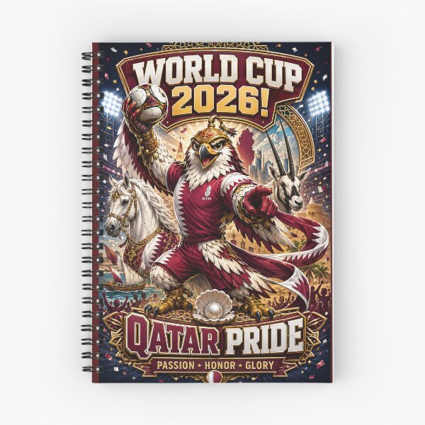 Item preview, Qatar Pride Falcon World Cup 2026 Poster Art  designed and sold by Retro Arabica.