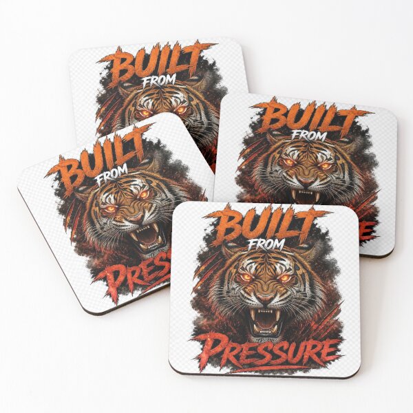 Item preview, Built From Pressure Tiger T-Shirt | Motivational Streetwear Design | Fierce Tiger Graphic Tee designed and sold by Atharva-threads.