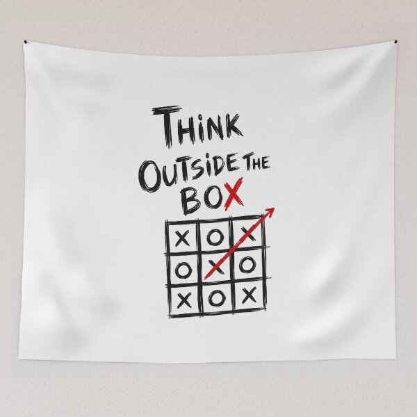 Item preview, Think Outside the Box Tic Tac Toe Motivational Dark Art designed and sold by CrystalMineArts.