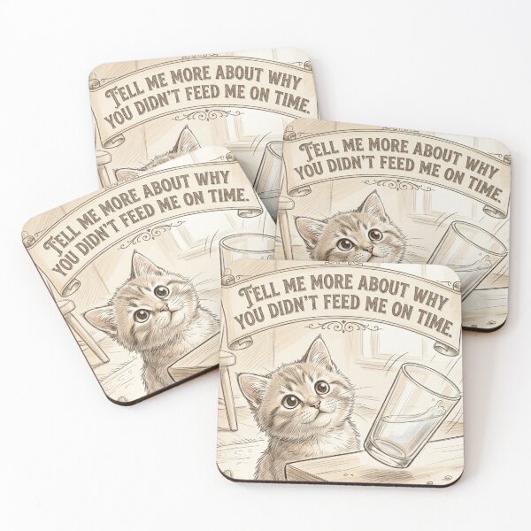 Item preview, unny Hungry Cat Gift Tell Me More About Why You Didn't  Feed Me On Time Sketch Cat Mug Cat Mom Gift designed and sold by Dev Mode.