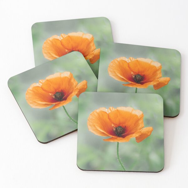 Item preview, Soft Orange Poppy Botanical Print designed and sold by Mutezone.