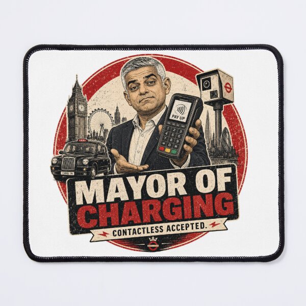 Item preview, Mayor of Charging Sadiq Khan Congestion Charge Satire T-Shirt designed and sold by Cockapoo Society.