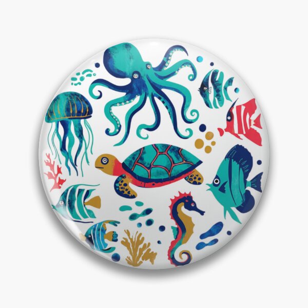 Item preview, Watercolour Ocean Creatures designed and sold by JIGUWORLD.