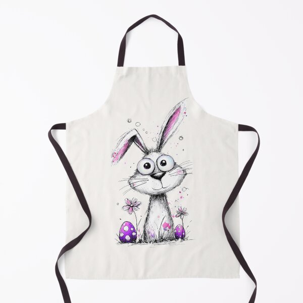 Item preview, Cute Kawaii Easter Bunny with Colorful Eggs and Flowers designed and sold by PixelQ.