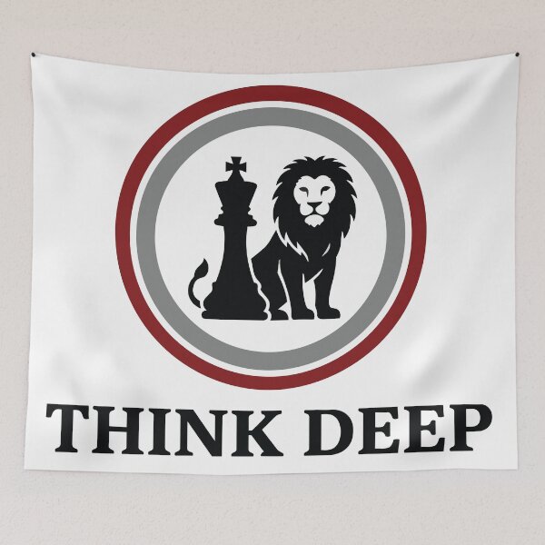 Item preview, Think Deep - Chess King And Lion Tactical Graphic designed and sold by ArcApparel2020.