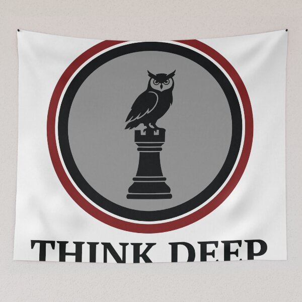 Item preview, Think Deep - Chess Rook And Wise Owl Graphic designed and sold by ArcApparel2020.