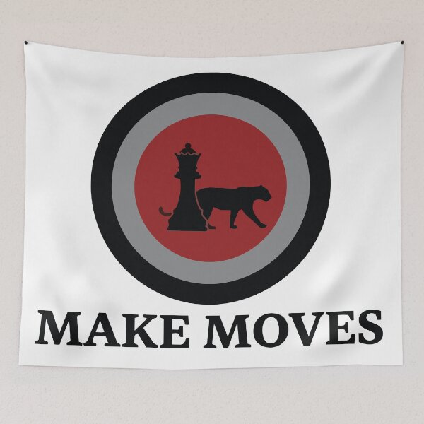 Item preview, Make Moves - Chess Queen And Panther Tactical Circle designed and sold by ArcApparel2020.