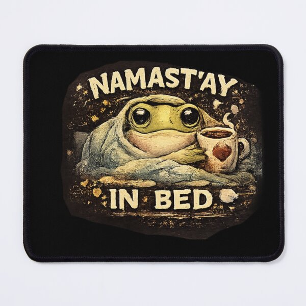 Item preview, Namastay In Bed Frog Coffee designed and sold by Hobby-up.